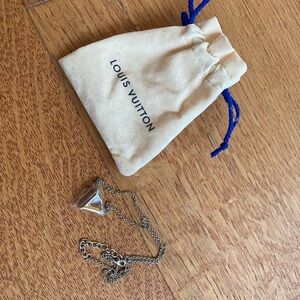 BRAND NEW- Louis Vuitton V Essentiel Necklace- 2-Tone Gold & Silver